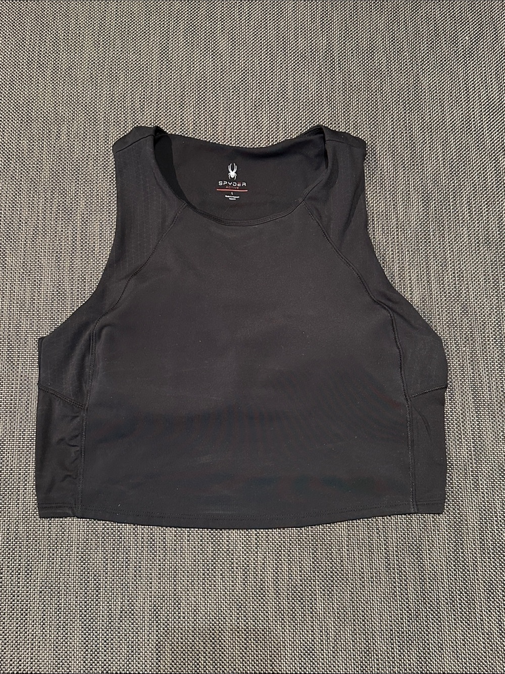 Spyder Women's Black Athletic Sports Bra Crop Top